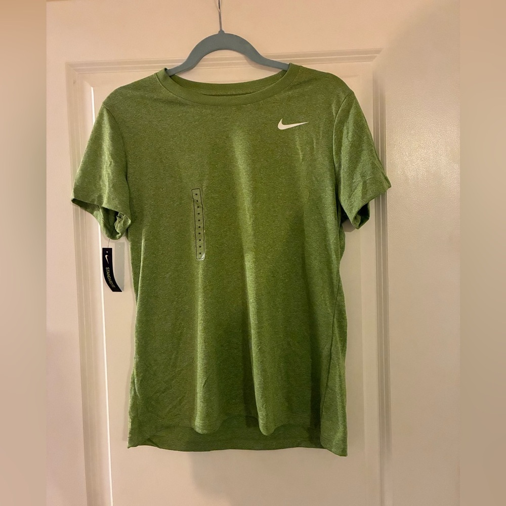 Nike Olive Green Tee with White Swoosh